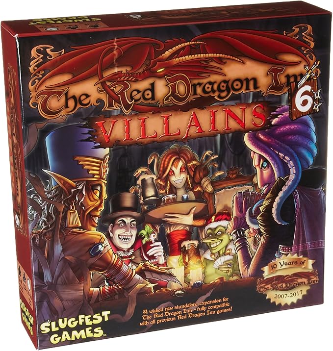 The Red Dragon Inn 6: Villains, Strategy Boxed Board Game, For 2 to 4 Players, 30 to 60 Minute Play Time, Ages 12 & Up