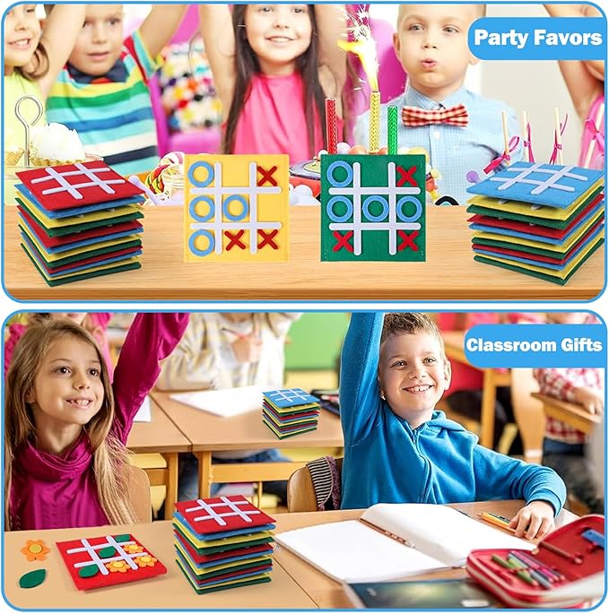 30 Pack Tic Tac Toe Mini Board Games Toys for Kids and Family, Birthday Party Favors Goodie Bag Stuffers for Kids, Bulk Gifts for Students, Classroom Prizes for Kindergarten