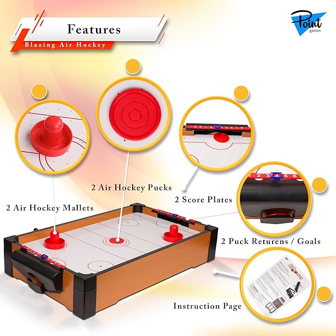 Point Games Hockey Table, Mini Table Games for Kids, Arcade Game for Boys & Girls, Great Gift fro Children Ages 3+