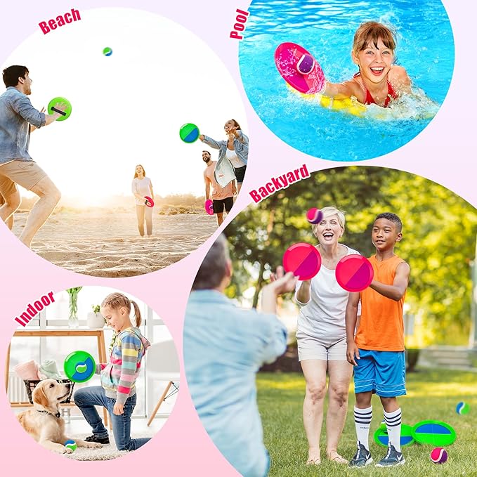 Toss and Catch Ball Game - Ideal Outdoor Beach, Pool & Yard Toy for Toddlers and Kids Ages 4, 5, 6, 7, 8+, Perfect for Boys Girls - Great Birthday Gift & Easter Basket Stuffer