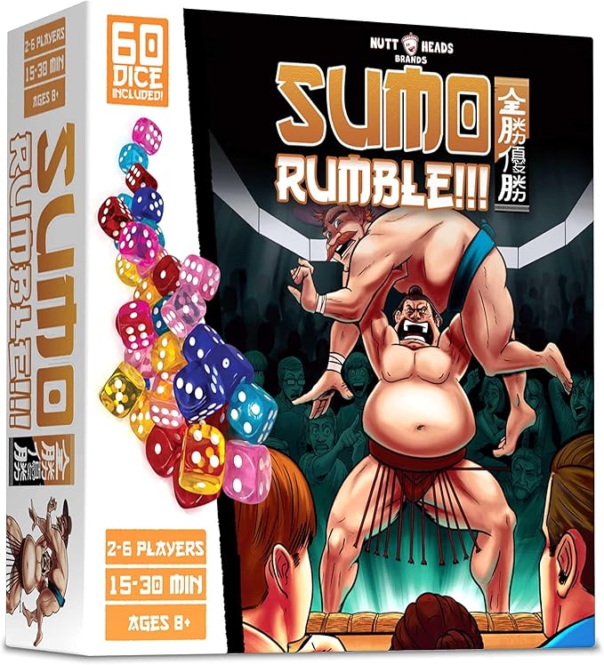 Sumo Rumble: Exciting Dice Game for Families | Simple & Fun Japanese Sumo Wrestling | Action-Packed Board Game | Great for Kids, Teens, and Adults | Perfect for Game Nights