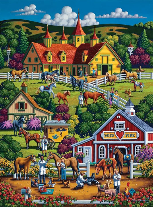 Buffalo Games - Eric Dowdle - Wildfire Ranch - 1000 Piece Jigsaw Puzzle for Adults - Challenging Puzzle Perfect for Game Nights - Finished Size is 26.75 x 19.75