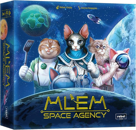 MLEM: Space Agency Board Game - Purrfect Catstronaut Adventures! Dice-Rolling Strategy Game, Fun Family Game for Kids and Adults, Ages 8+, 2-5 Players, 30-45 Minute Playtime, Made by Rebel Studio
