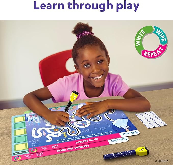 Skillmatics I Can Write Disney Princess - Reusable Preschool Learning Activities, Educational Toy and Game, Back to School Supplies, Gifts for Students, Kids, Toddlers Ages 3, 4, 5, 6
