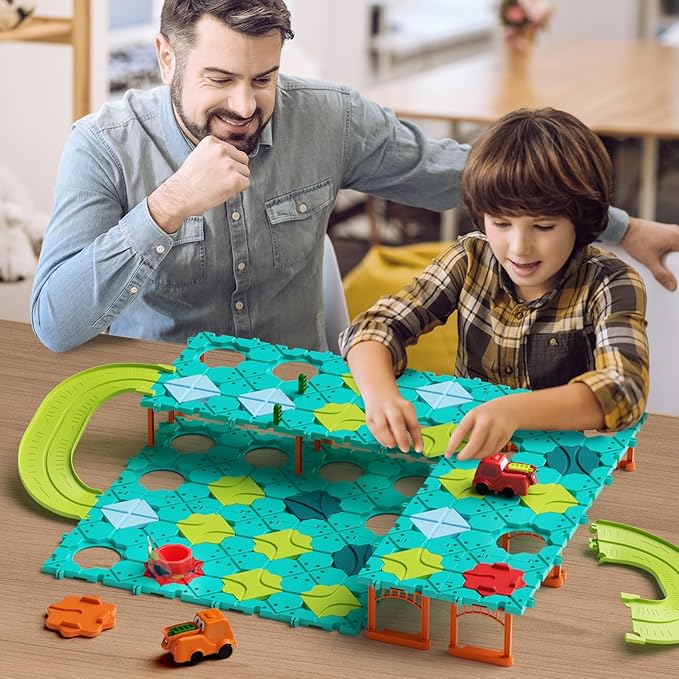 Puzzles for Kids Stem Kits Board Games, Automatic Toy Car Logic Maze Preschool Building Blocks for Boys Girls Ages 5 6 7 8 9 10 Birthday