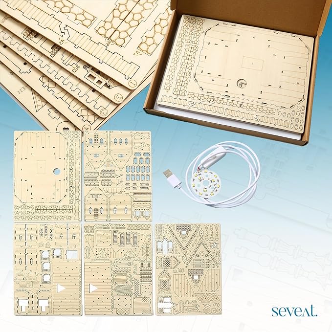 3D Puzzles for Adults & Teens – 267-Piece Wooden DIY Villa Wooden Model for Adults to Build, Brain-Teasing Puzzle Game for Any Occasion (Villa)