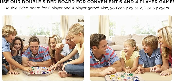 Flybold Wooden Game Set - 6 x 10 x 6 Inches - Family-Friendly Game for Kids and Adults - Board Games for Adults for Indoor/Outdoor Fun, BBQs, Parties, and Picnics