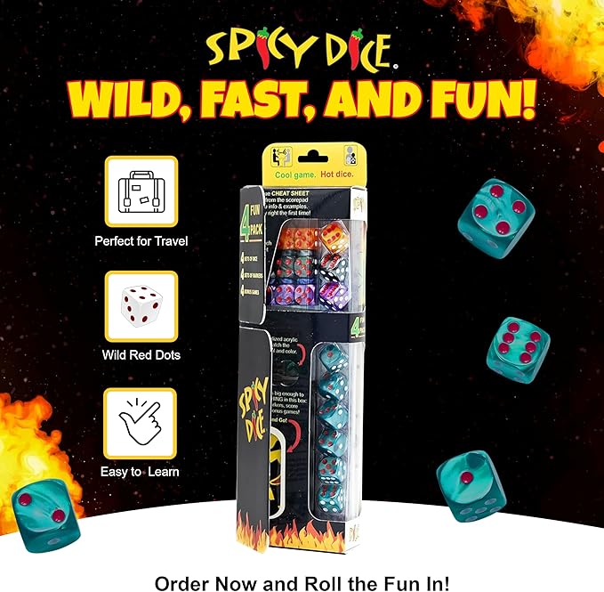 4-Fun Pack: The Ultimate Family Game for Parties, Game Nights, and Tabletop Fun – A Roll-and-Write Dice Game Full of Strategy, Excitement, and Endless Replayability!