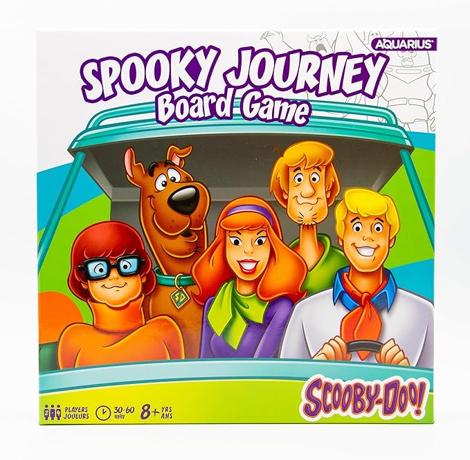 AQUARIUS Scooby-Doo Journey Board Game - Fun for Kids & Adults - Officially Licensed Scooby-Doo Merchandise & Collectibles (97018), Blue, White, Orange, for 96 months