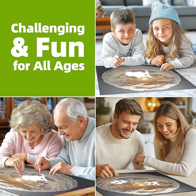 3D Visual Art Puzzles for Adults 500 Pieces Cave Dawn Jigsaw Puzzles for Adults Beautiful Landscape Puzzles 500 Pieces Challenging Family Puzzle