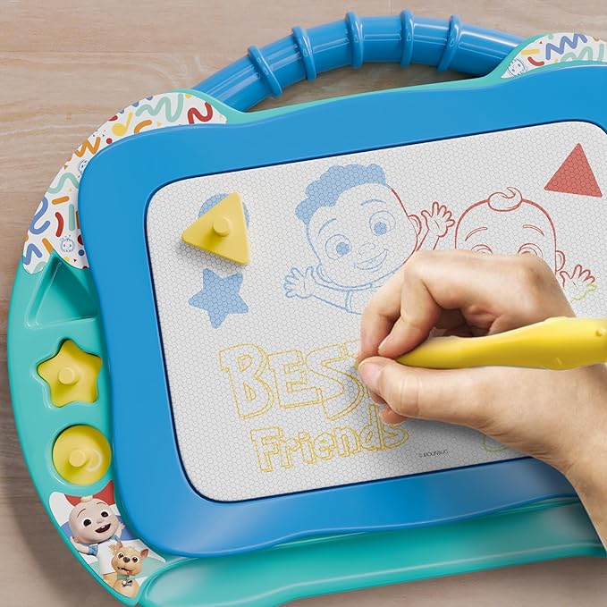 Lollipop Cocomelon Magnetic Drawing Board - Mess-Free Play & Creative Exploration for Toddler Artistic Development with Instant Blank Canvas and Easy Erasing - Educational Learning Toy for Toddlers