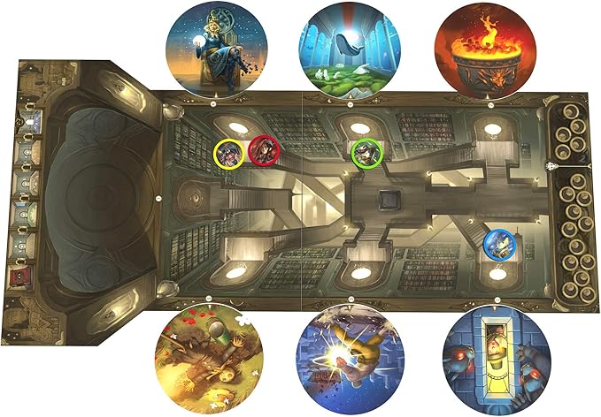 Obscurio Board Game - Navigate The Sorcerer's Library in This Intriguing Game! Cooperative Game for Kids and Adults, Ages 10+, 2-8 Players, 45 Minute Playtime, Made by Libellud