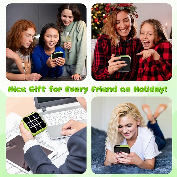 Electronic Tic Tac Toe Bolt Game, Handheld Digital Board Game Console, Electric Puzzle Game for Educational and Memory Growth, Portable Travel Games for Car Ride, Gift Ideal for Kids and Adults