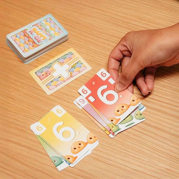 Asmodee Happy Mochi Card Game (Eco-Blister) - Fast-Paced Strategy Game for Kids & Families with Colorful Effects & Cute Mochi Characters, Ages 8+, 2-6 Players, 20 Minute Playtime