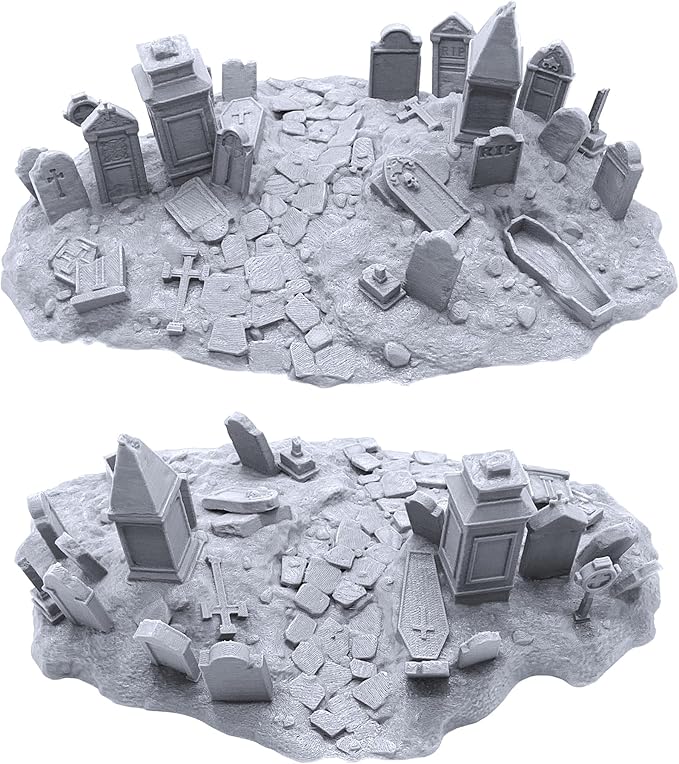 Graveyard Hills - DND Terrain Compatible with Dungeons and Dragons, 28mm Miniature Wargaming, Tabletop RPGs, Wargame Scenery