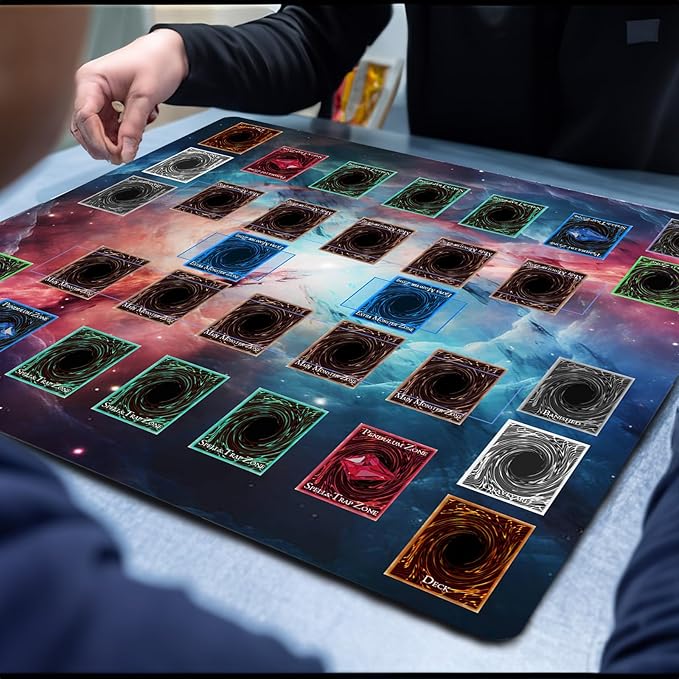 Card Rubber Mat - 2 Player, Square playmat for Gamer 60x60cm/23.6x23.6inch