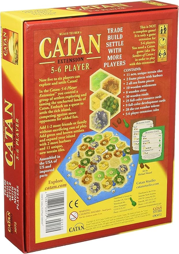 CATAN Board Game Extension Allowing a Total of 5 to 6 Players for The CATAN Board Game | Family Board Game | Board Game for Adults and Family | Adventure Board Game | Made by Catan Studio