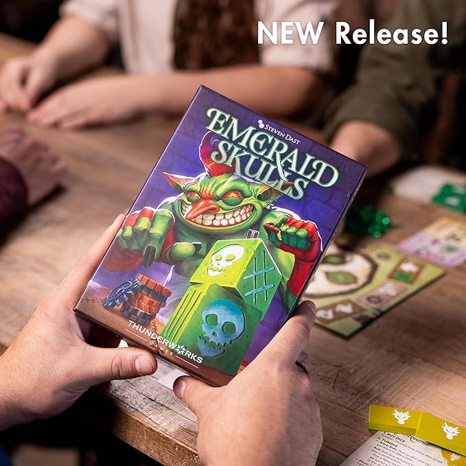 Emerald Skulls | Dice Game with Real-time Betting | Push Your Luck Strategy Board Game | Fast Action Casino-style Group Play | Family Game for 1-6 Players, Ages 14+, 30-45 Minutes