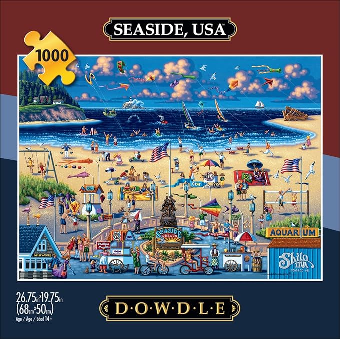 Buffalo Games - Eric Dowdle - Seaside, USA - 1000 Piece Jigsaw Puzzle for Adults - Challenging Puzzle Perfect for Game Nights - Finished Size is 26.75 x 19.75