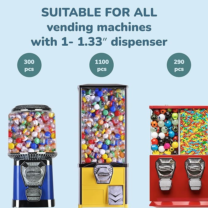 Alien Toys in Capsules - 50 Pcs of 1.1 Inch Plastic Capsules & 1 Inch Glow in The Dark Alien Figurines for Kids - Party Favors - Classroom Prizes - Toys Bulk for Vending Machine Refill