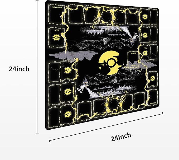 Playmat for Trading Card Game – 2-Player Trainer Mat with 31 Damage Counters and Professional Storage Bag