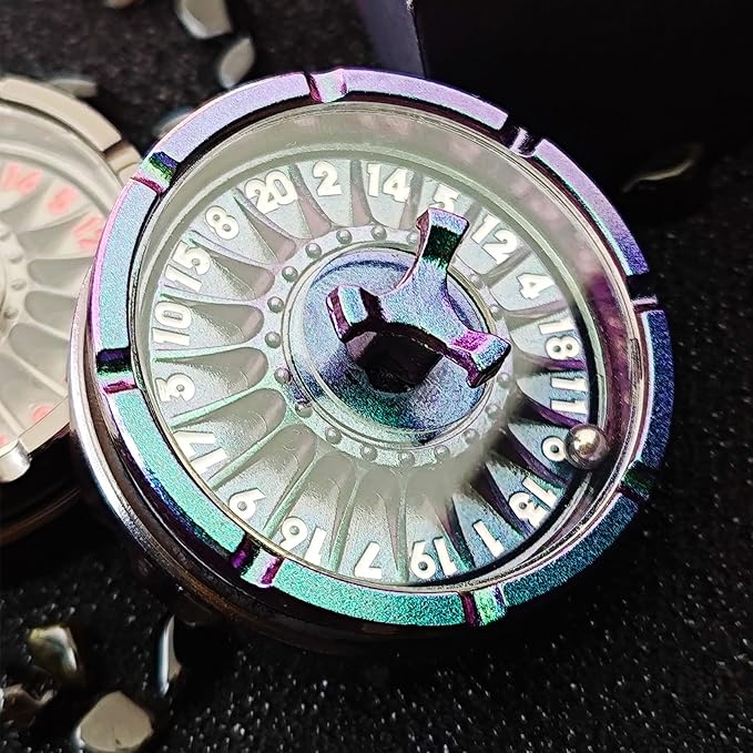 G20 Roulette Dice Spinner for DND Dice Set, 7-in-1 Dragon Metallic D&D Dice with Gift Case for Dungeons and Dragon Game, RPG Role Playing Table Game Gifts (Gradient)