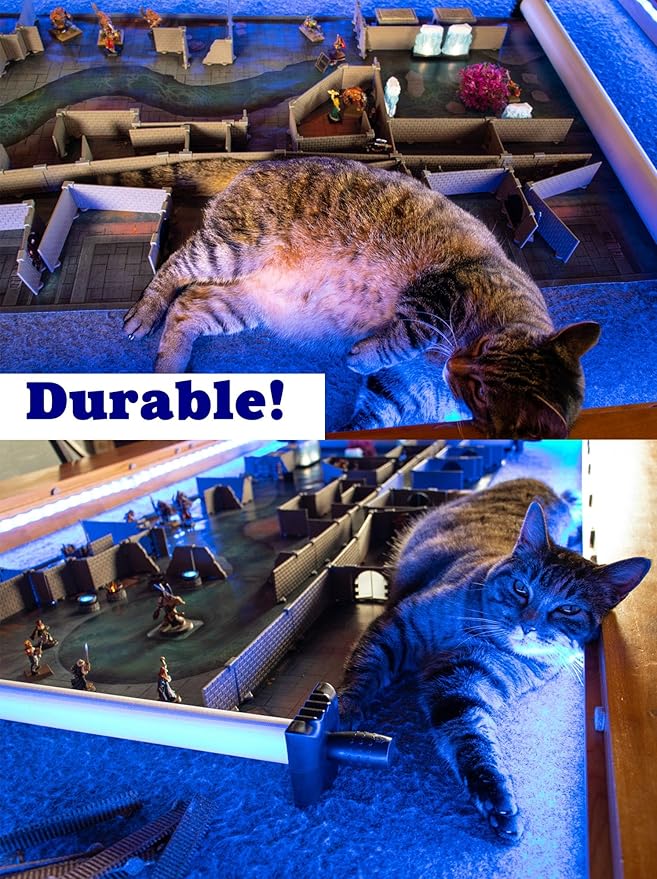 Squire Dungeon Set - Mini Dungeon Castle Cavern DND Terrain for TableTop RPGs, Dungeons & Dragons, Pathfinder, War Gaming, and More! by DCD (51+pcs, 1.4sqft, 8rooms)