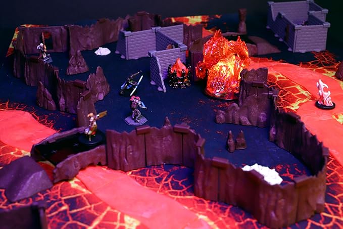 Dragon's Lair Adventure Set - Mini Dungeon Castle Cavern DND Terrain for Tabletop RPGs, Dungeons & Dragons, Pathfinder, War Gaming, and More! - by DCD (123+pcs, 4sqft)