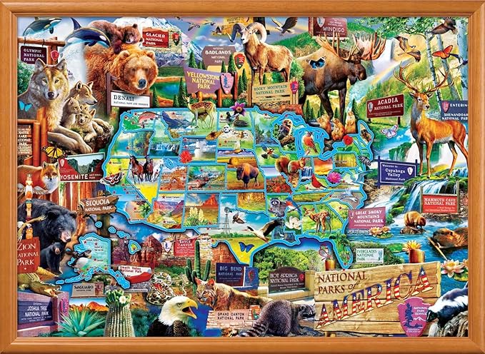 MasterPieces - 1000 Piece Jigsaw Puzzle, National Parks of America, Fun for Adults, Family, Kids 19.25"x26.75"