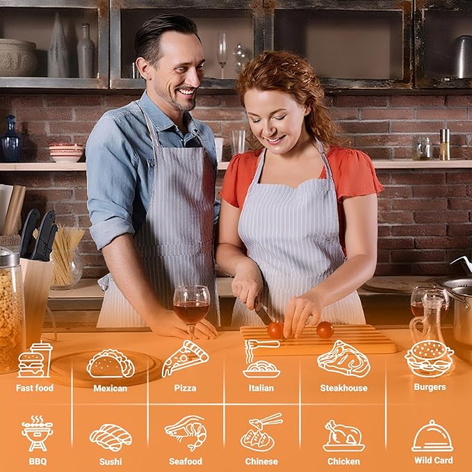 Food Decision Dice-Stainless Steel 2PCS - Funny Gifts for Him Her, Boyfriend Girlfriend, Husband Wife/Anniversary, Valentines, Christmas, Birthday Stocking Stuffers