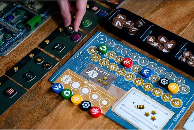 Stonespine Architects | Strategy Board Game | Card-Drafting Dungeon Design | Competitive Tableau Builder | World of Ulos | Ages 10+ | Family Game for 1-5 Players | 45-60 Minutes