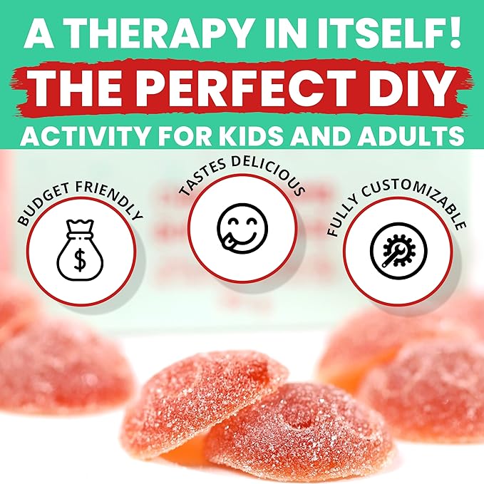 Zen Zingers Gummy Mix - Cherry Flavor - Makes up to 84 Gummy Bear-Sized DIY Infused Gummies at Home - No Decarb Machine Needed - Works with Oil, Tincture, Nano Emulsion, Distillate - 178g