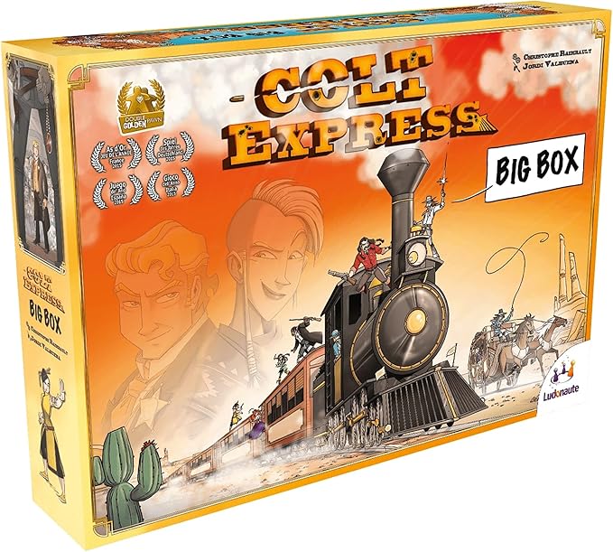Colt Express BIG BOX - Wild West Adventure Board Game, Strategy Game for Kids & Adults, 2-9 Players, 40 Min Playtime, Ludonaute