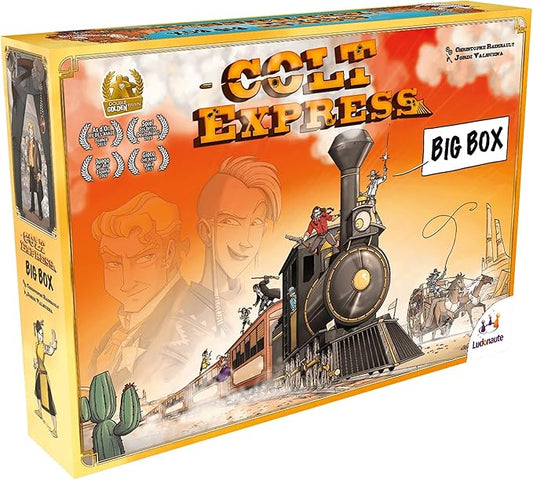 Colt Express BIG BOX - Wild West Adventure Board Game, Strategy Game for Kids & Adults, 2-9 Players, 40 Min Playtime, Ludonaute