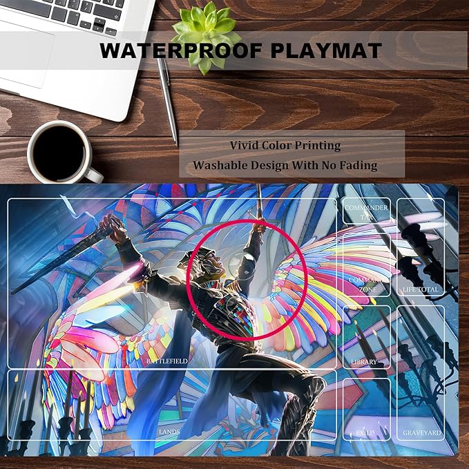 MTG Playmat Table Mats Size 60X35 cm Mousepad Compatible for MTG RPG CCG Trading Card Game Play mats Original Play Mat Art Designs & Accessories (3)