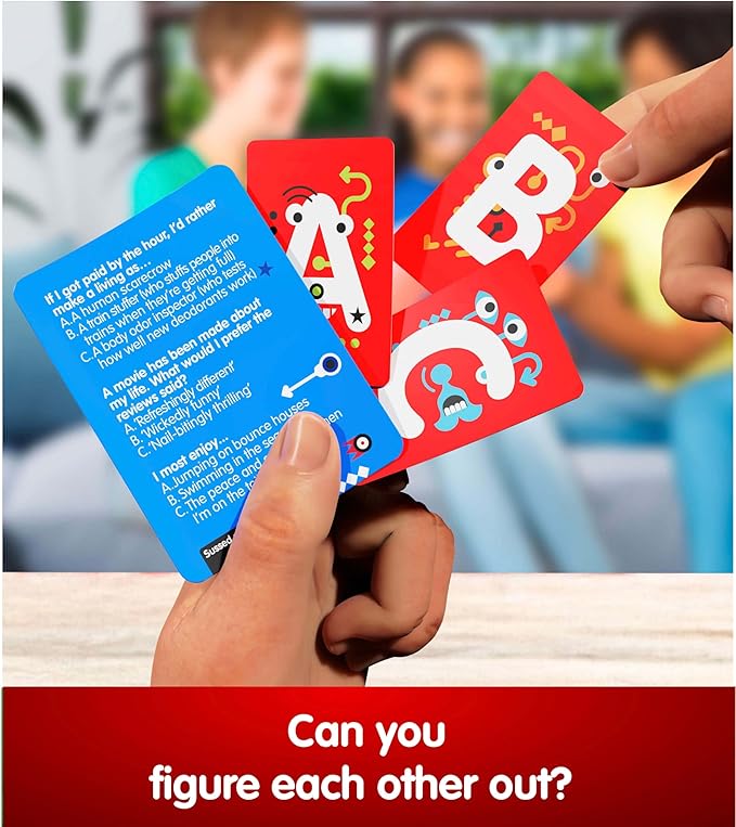 SUSSED The Wacky ‘What Would You Do’ Card Game - Social Fun for Teens, Boys, Girls - Easy Summer Camp, Road Trip, Travel Game - Kids Ages 10+ & Adults - Cool Blue Pack