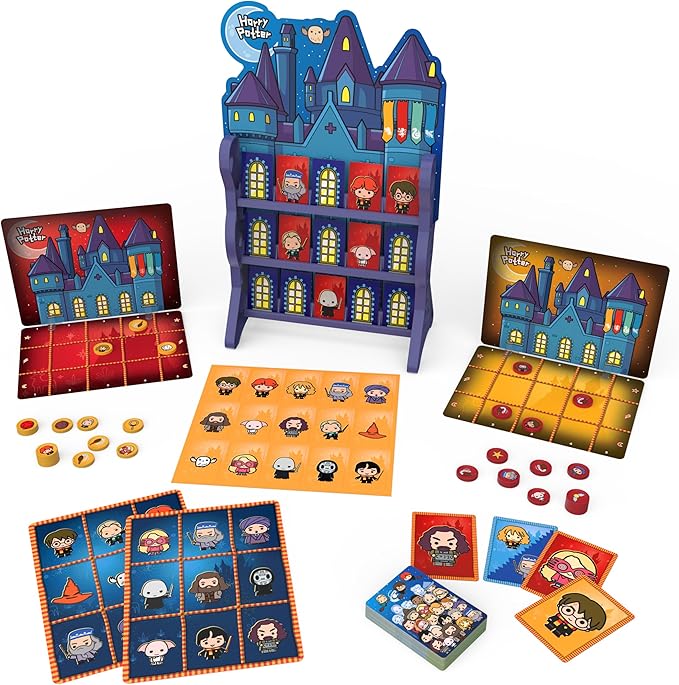 Wizarding World, Harry Potter Games HQ Checkers Tic Tac Toe Memory Match Go Fish Bingo Card Games Fantastic Beasts Gift, for Adults & Kids Ages 4+