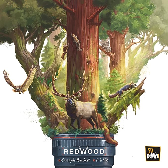 Redwood | A Strategy Board Game for 1-4 Players Take Pictures of Wild Animals to Compose The Most Beautiful Panorama| Ages 8+