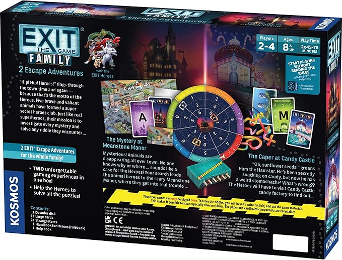 EXIT: The Game - Family - 2 Escape Adventures, at-Home Escape Room, Co-Operative Game, Family Activity, Brainteasers, 2-4 Players