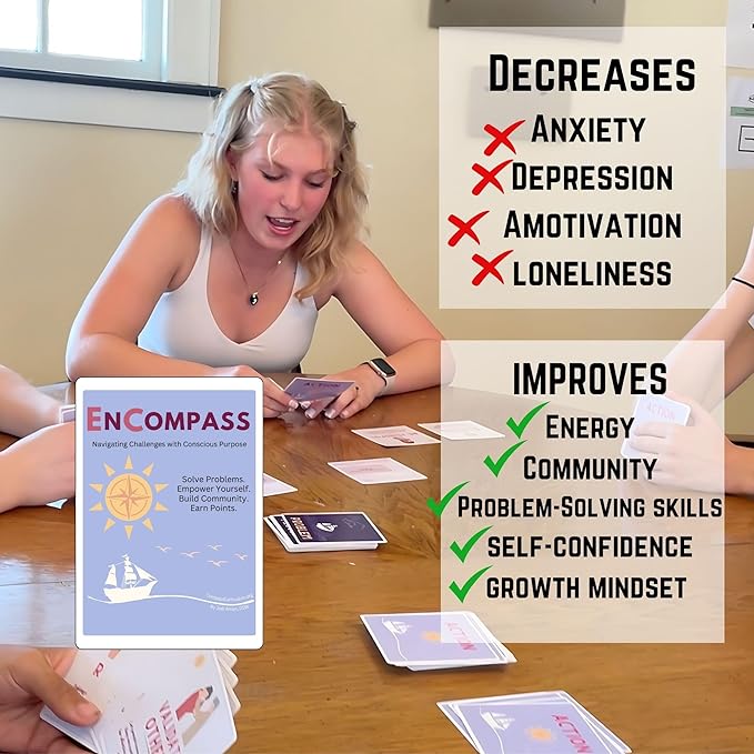 EnCompass Card Game โ Build Problem-Solving Skills to Handle Lifeโs Challenges| Empower Emerging Adults to Overcome Peer Pressure, Anxiety & Real-Life Obstacles | SEL Classroom Activity