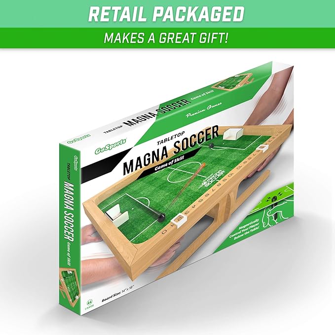 GoSports Magna Soccer Tabletop Board Game - Fast-Paced Magnet Game