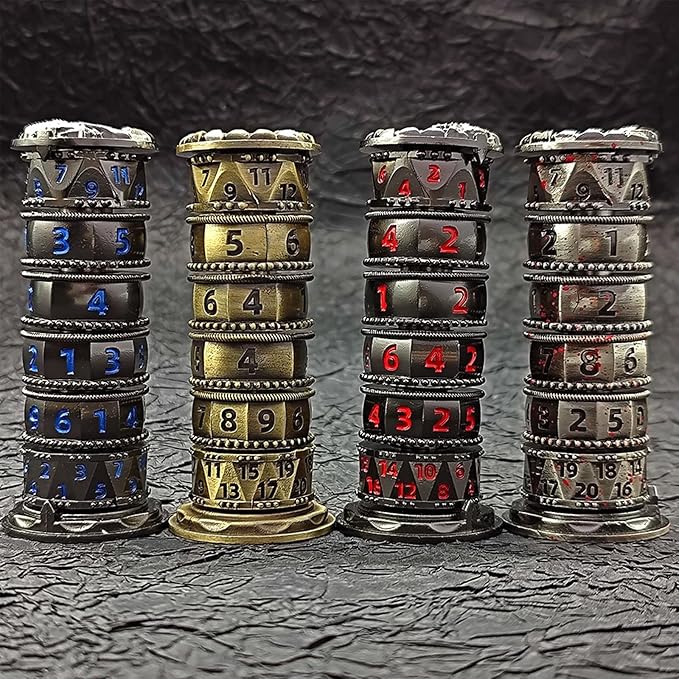 Dragonstone Keep Roulette Dice Spinner for DND Dice Set, 7-in-1 Dragon Metallic D&D Dice with Gift Case for Dungeons and Dragon Game, RPG Role Playing Table Game Gifts (Rainbow)