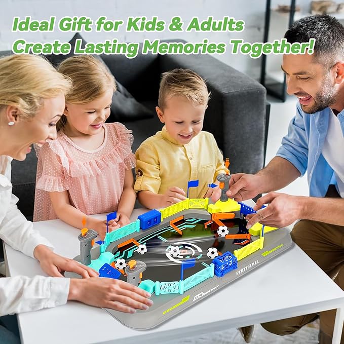 COUOMOXA Tabletop Soccer Game for Kids: Mini Football Board Toys for 3 4 5 6 7 8 9 10 11 12 Years Old Boys & Girls - Interactive Sports Ball Gift - Birthday Present for Fun Ages 3+