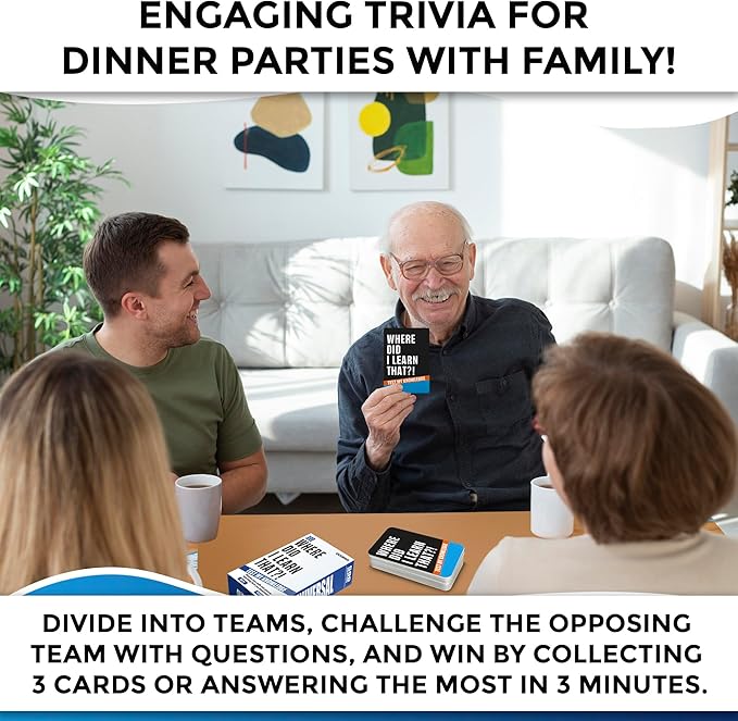 QUOKKA Trivia Games for Adults with 500 Questions - Fun Adult Board Game Trivia Cards for Teens, and Families – Trivia Cards with Answers – Great Board Games Trivia for Family Party and Game Night