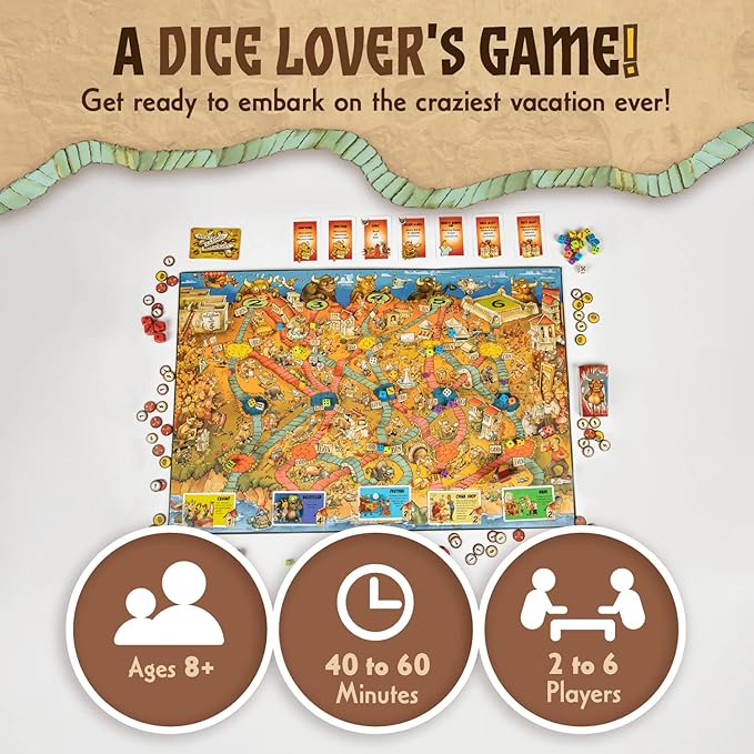 Calliope Games Running with the Bulls - Dice & Board Game - For Game Night - 2-6 Players