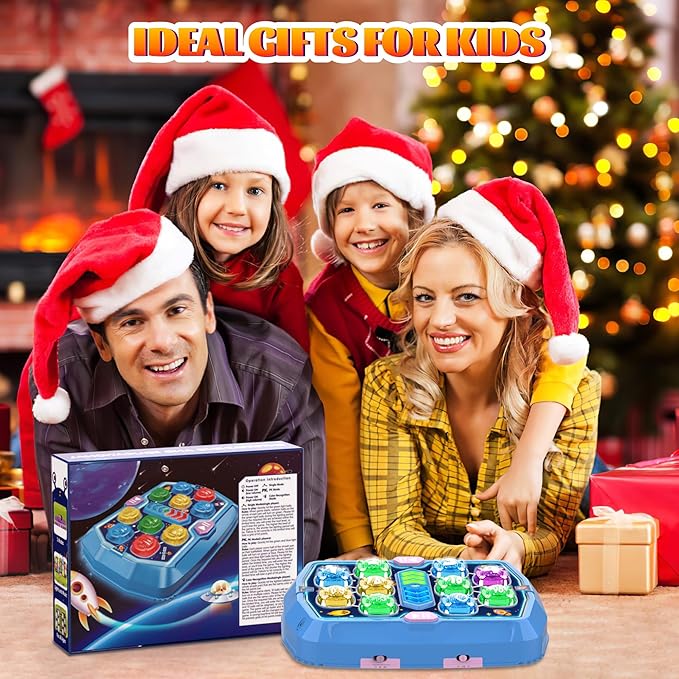 Hammer Mole Game Toy for Toddlers, Toys for 3 4 5 6+ Year Old Boys/Girls, Interactive Educational Pounding Toys with 2 Hammers, Sound & Light, PK Mode, Birthday Xmas Toy Gifts for Kids Age 3 4 5 6+