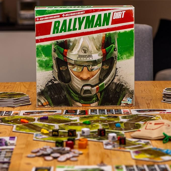 | Rallyman: DIRT | Strategy Board Game | Race Cars with Dice | 1 to 6 Players | 60 Minutes | Ages 10+