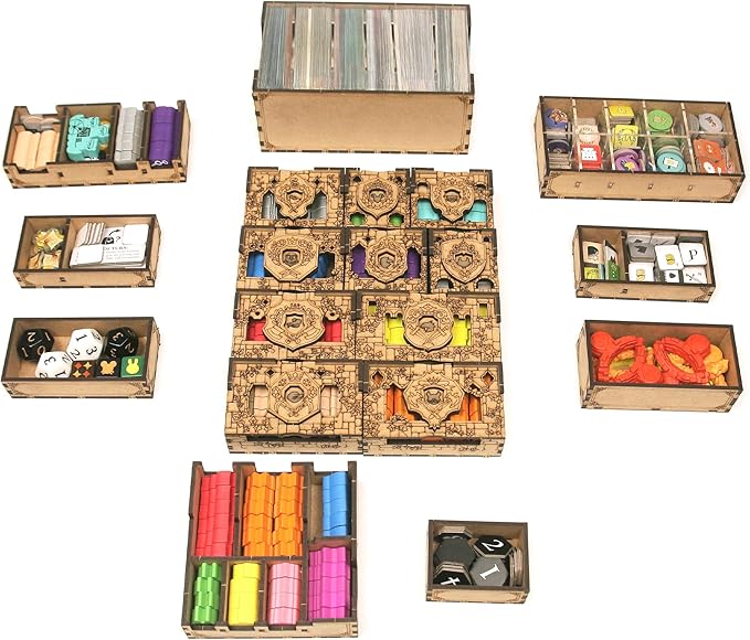 TowerRex Organizer for Root Board Game and Underworld, Riverfolk, Marauder, Clockwork Expansions, Storage Insert, Accessories Upgrade