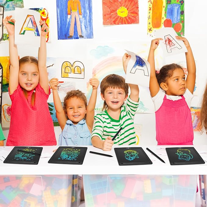 Zhehao 20 Pack LCD Writing Board for Kids, 8.5 Inches Doodle Board Reusable Board Screen Drawing Pad Erasable Painting Pads Educational Toy for 3-8 Years(Black)