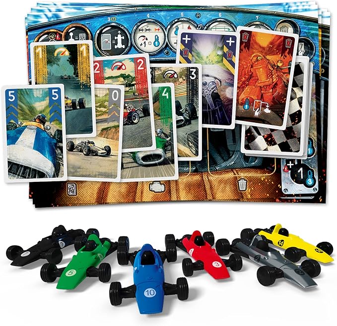 HEAT: Pedal to the Metal Board Game - Intense Car Racing and Strategy Game, Fun Family Game for Kids and Adults, Ages 10+, 1-4 Players, 60 Minute Playtime, Made by Days of Wonder